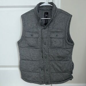 Men's Kane & Unke Heathered Jersey Puffer Vest - Charcoal Gray